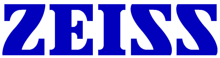 Blue text displaying the word “ZEISS” in all capital letters on a white background.