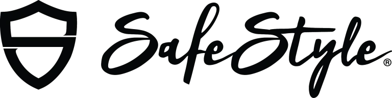 SafeStyle logo featuring a shield icon with a stylized letter S next to the brand name in script font.